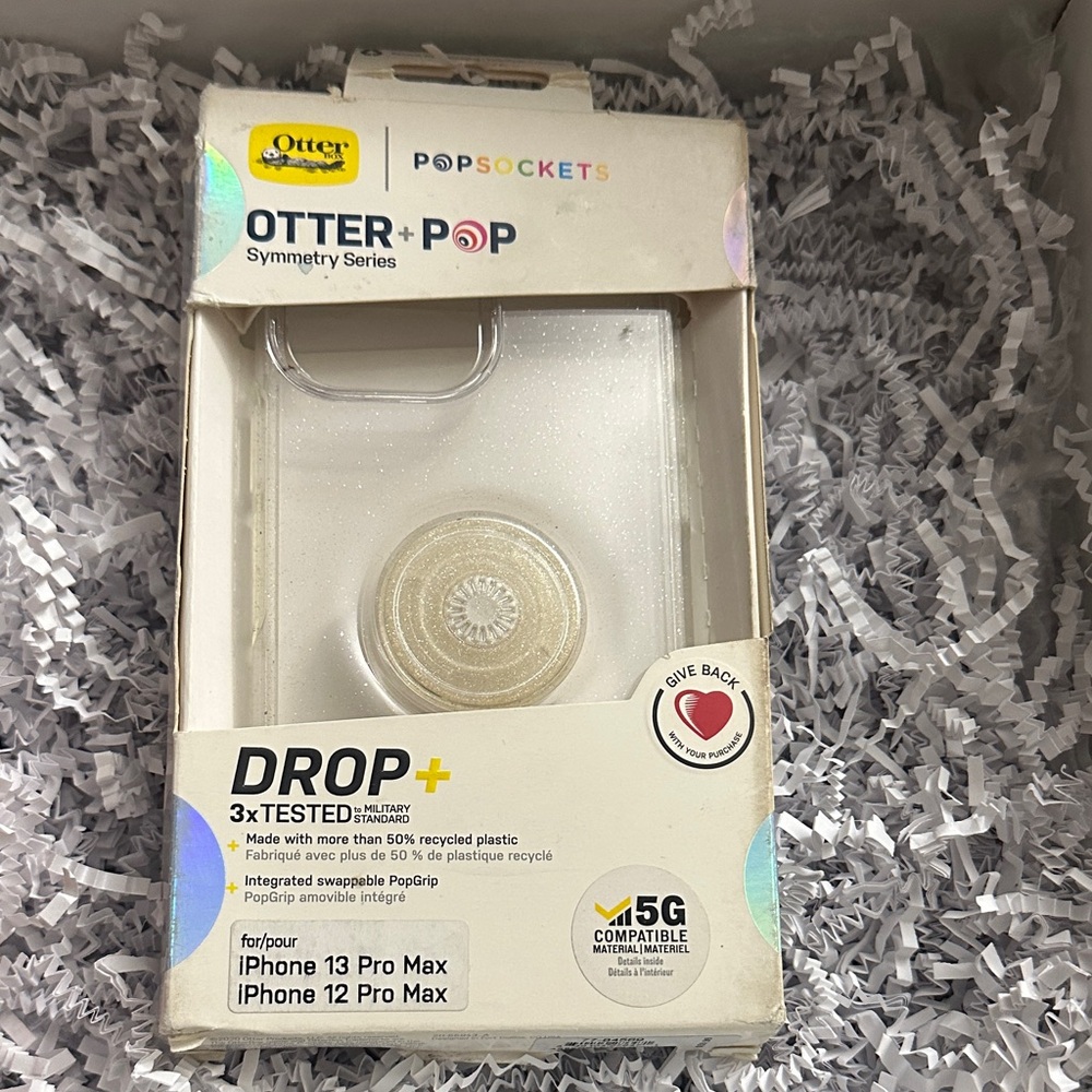 OtterBox Symmetry Series with PopSockets for iPhone 13/12 Pro Max - Clear